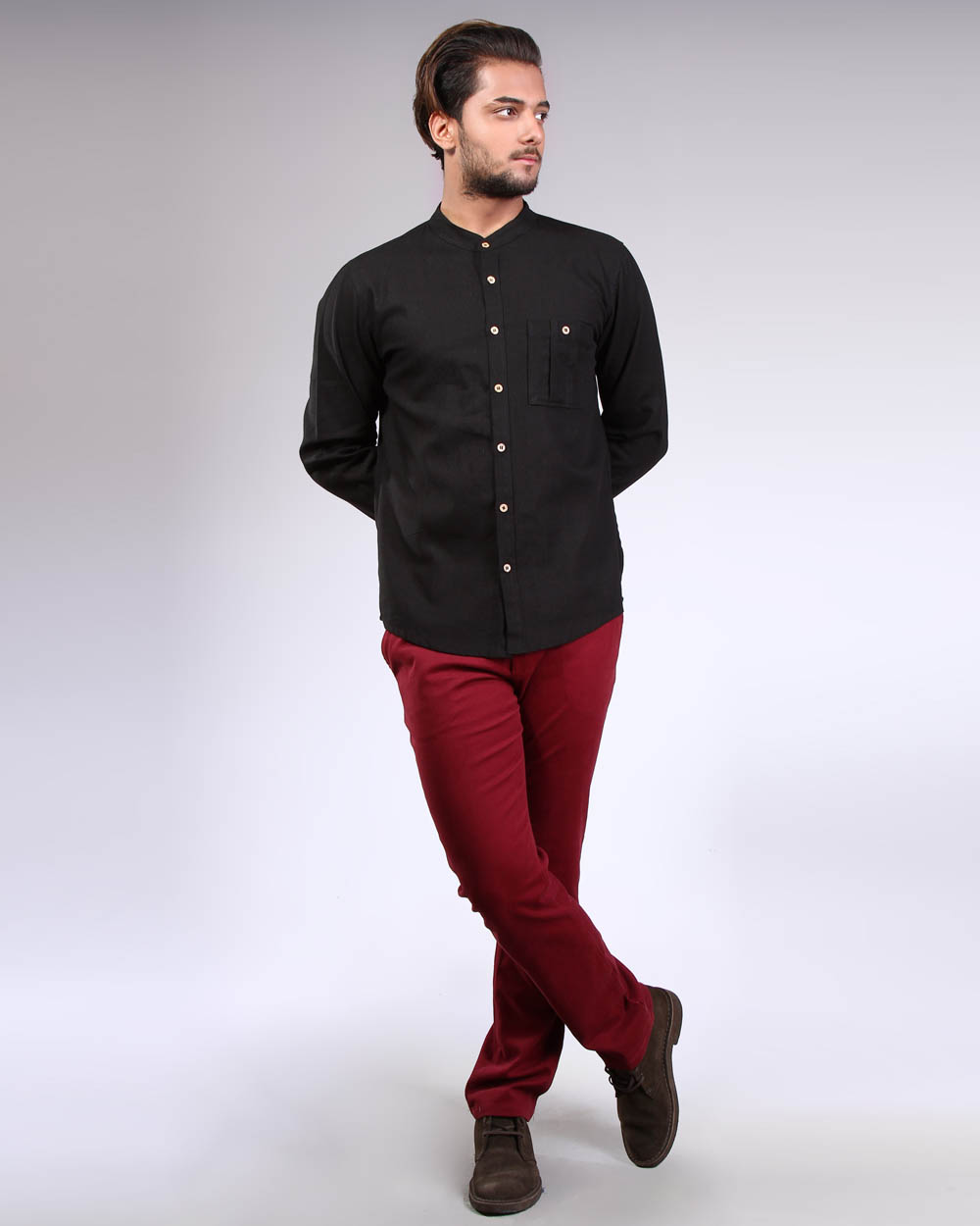 پیراهن فرنگی لینن