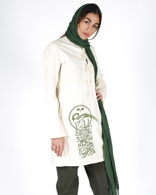 مانتو یقه بندی(چاپدار)