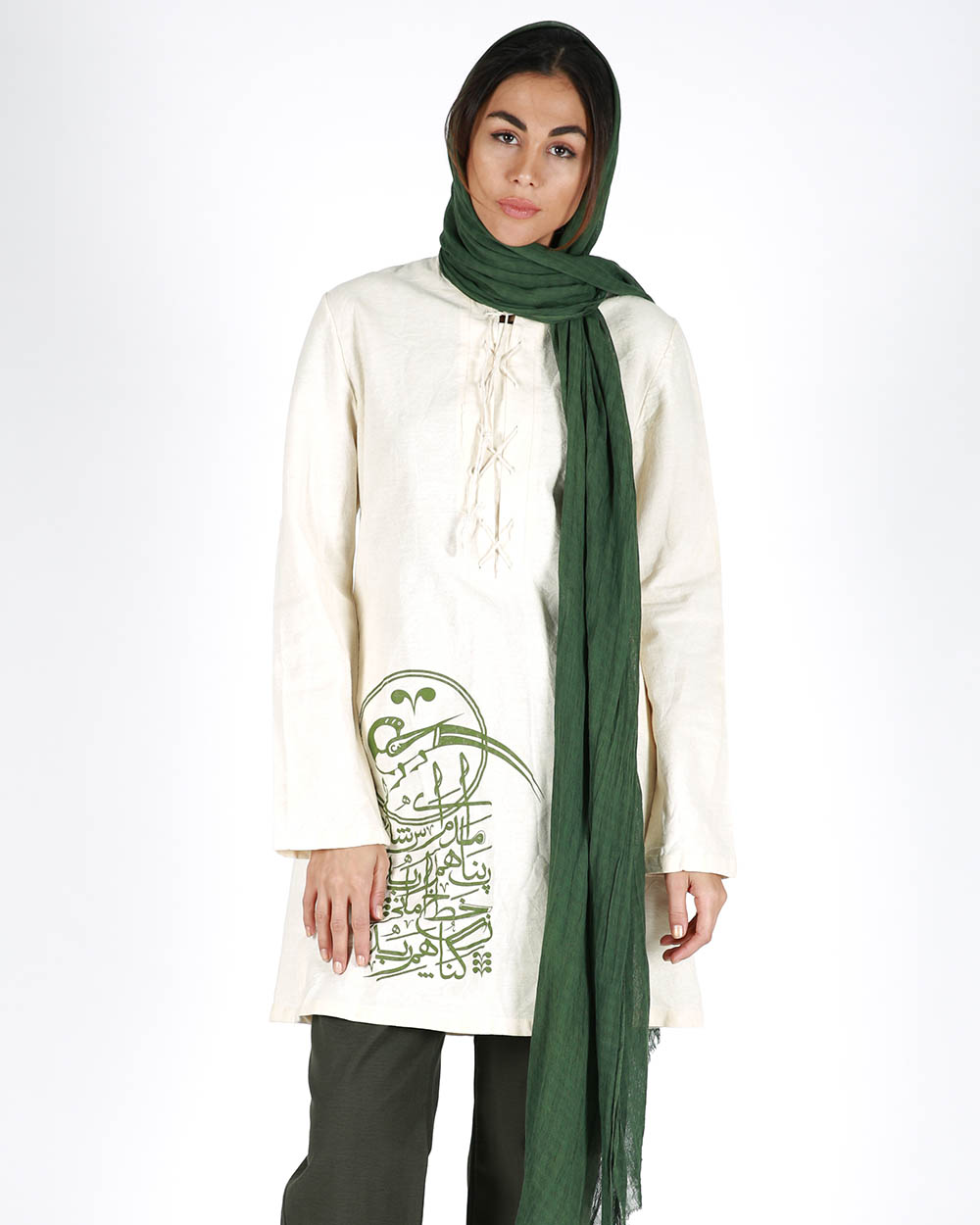 مانتو یقه بندی(چاپدار)