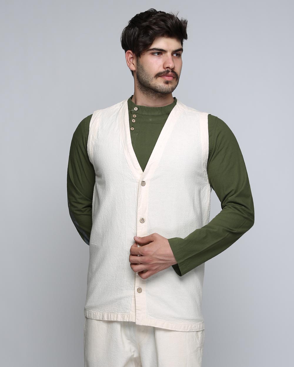 جلیقه یکرو کوتاه مردانه