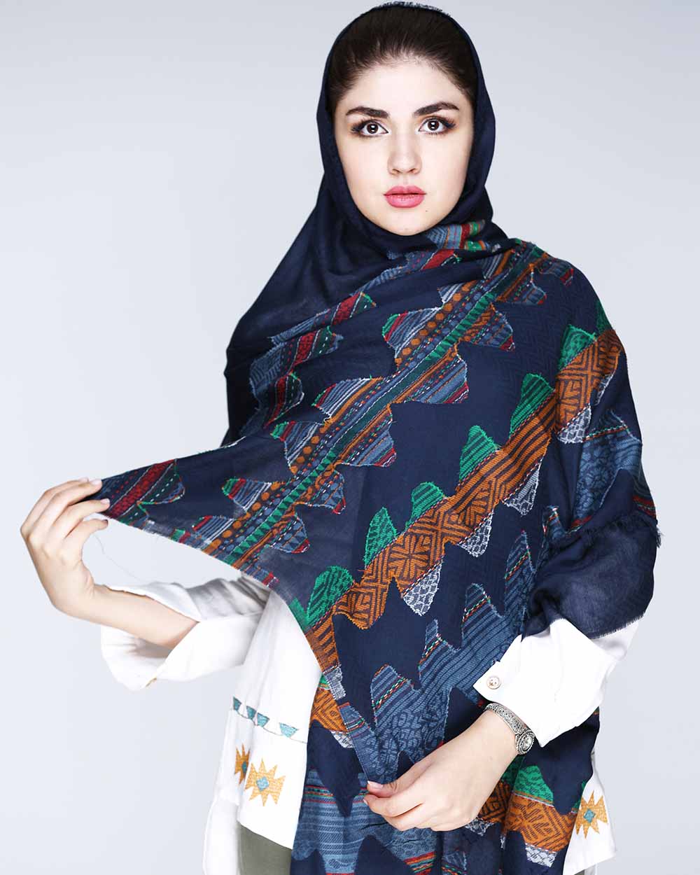 شال طرحدار ویسکوز