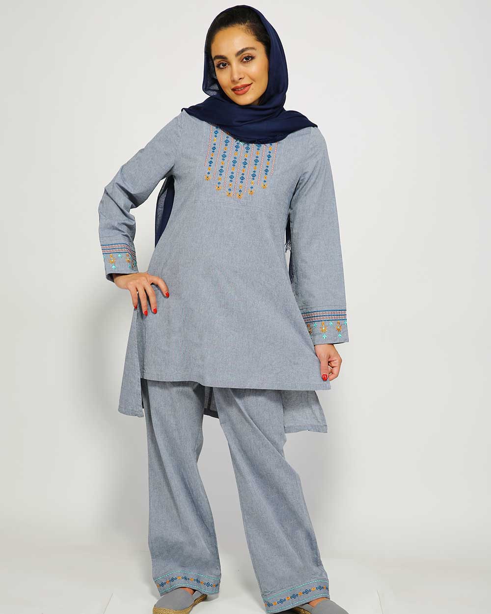 تونیک شلوار ماهگون