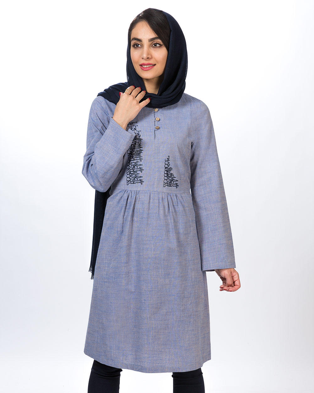 مانتو جلو چین دار