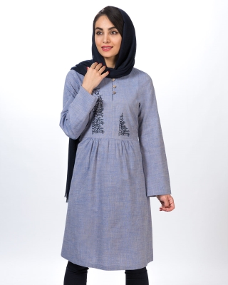 مانتو جلو چین دار