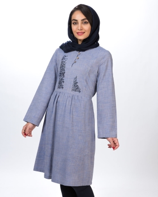 مانتو جلو چین دار