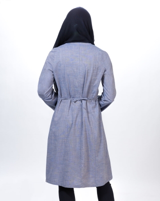 مانتو جلو چین دار