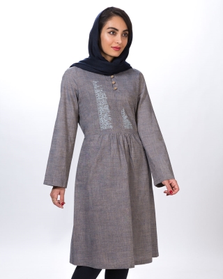 مانتو جلو چین دار