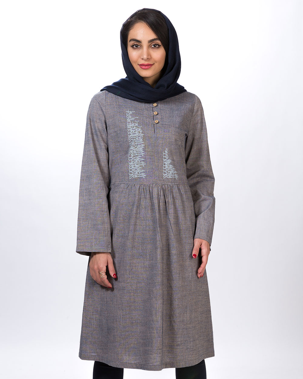 مانتو جلو چین دار