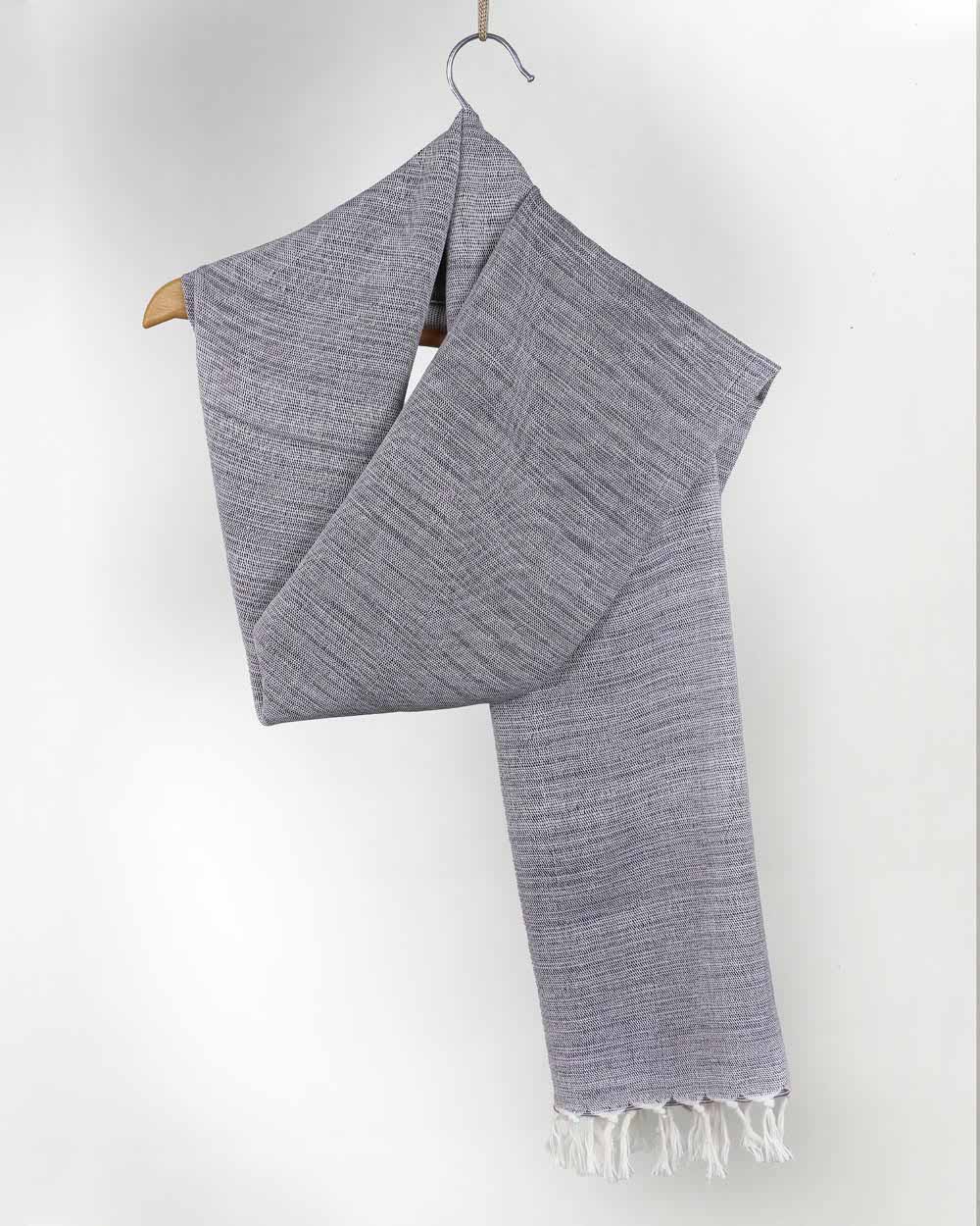 شال دستبافت تمام پنبه