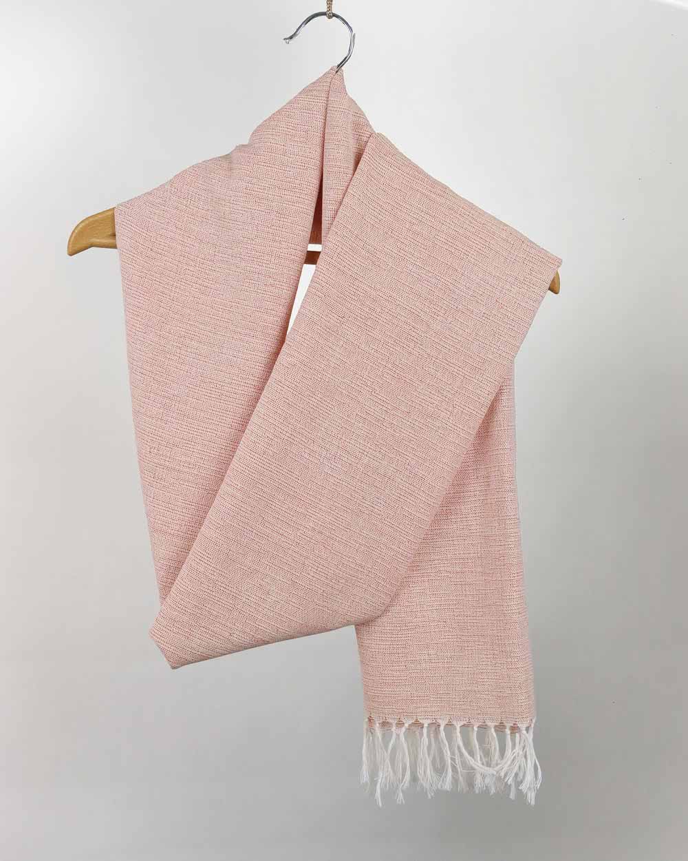 شال دستبافت تمام پنبه