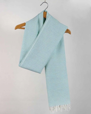 شال دستبافت تمام پنبه