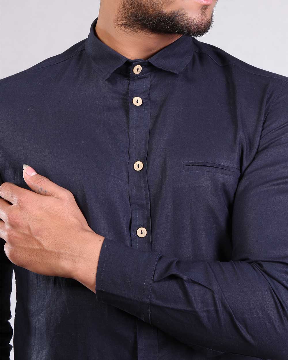 پیراهن یقه دگمه دار