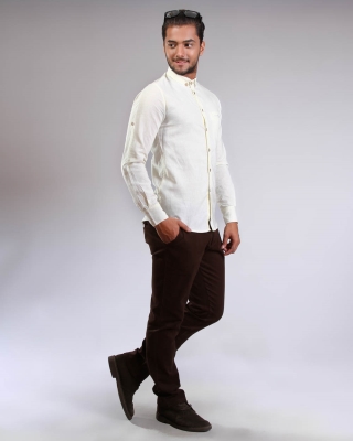 پیراهن یقه دگمه دار