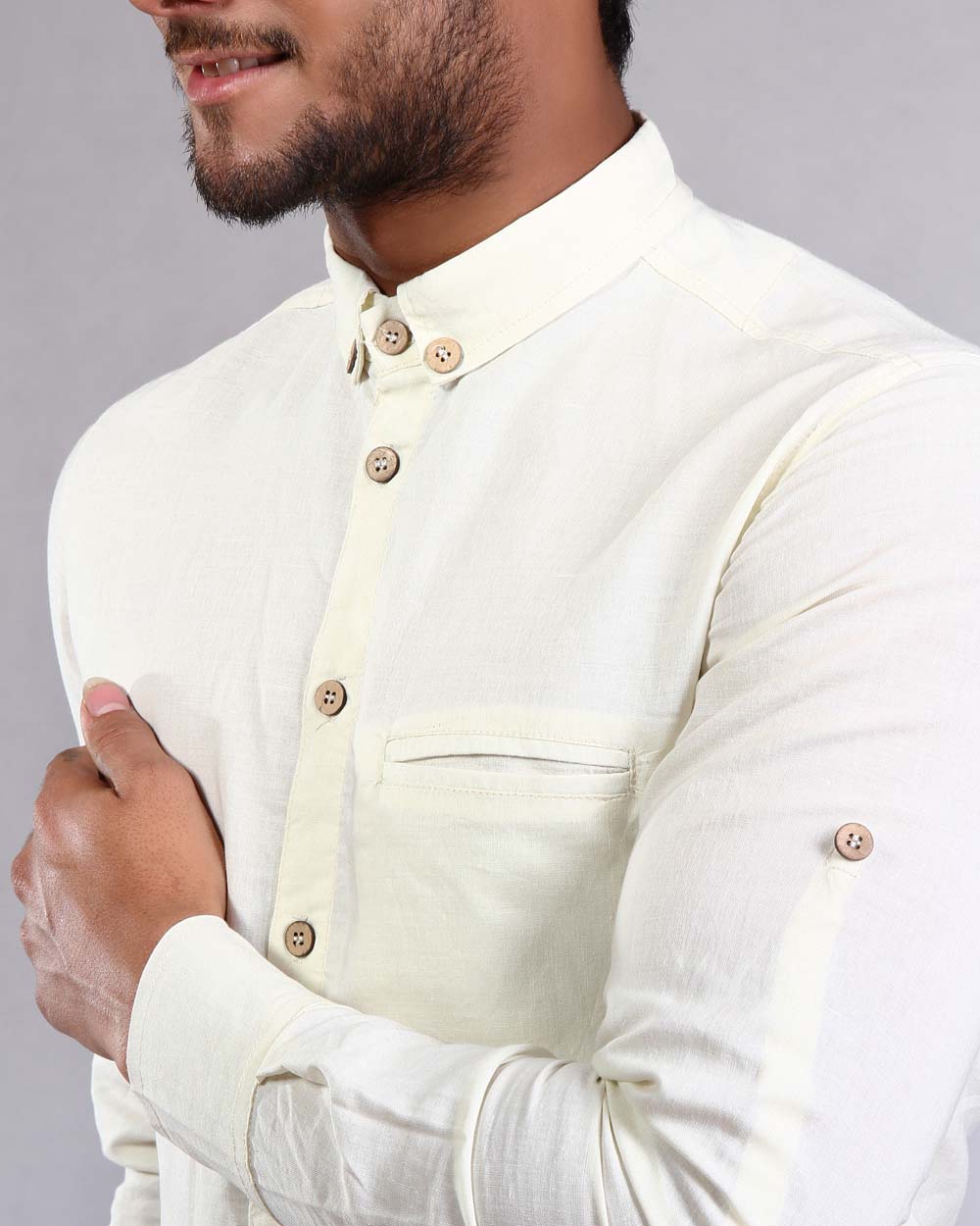 پیراهن یقه دگمه دار