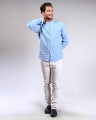 پیراهن فرنگی لینن