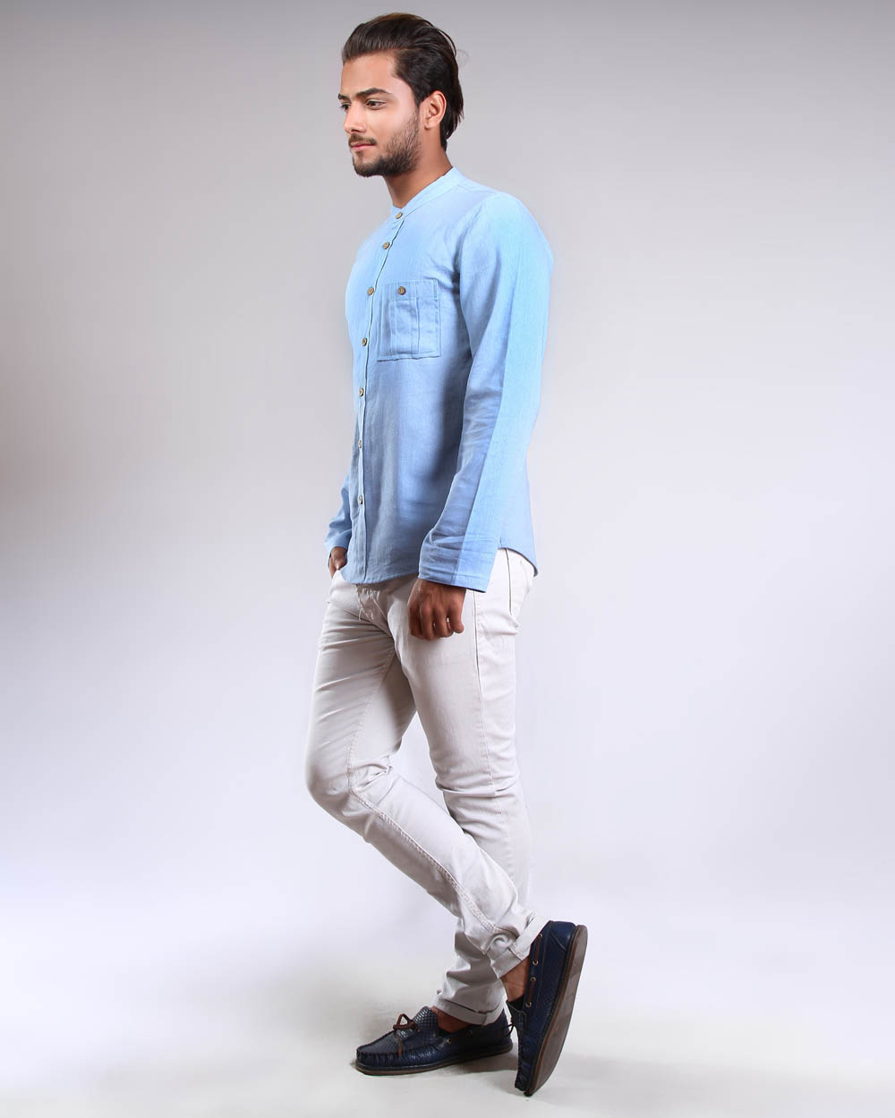 پیراهن فرنگی لینن