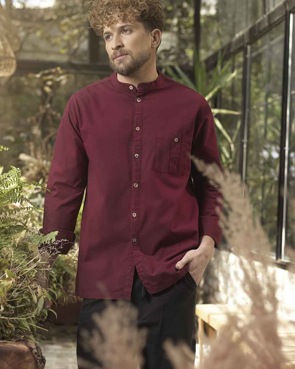 پیراهن فرنگی لینن